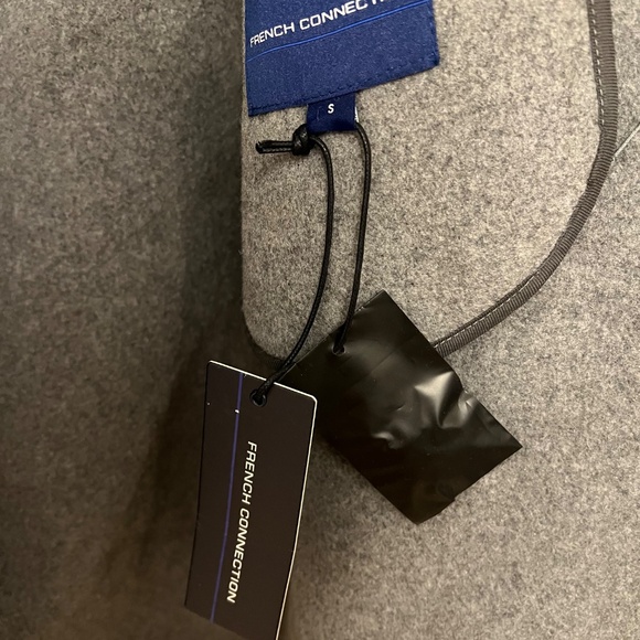 French Connection long grey wool blend coat - Picture 3 of 4